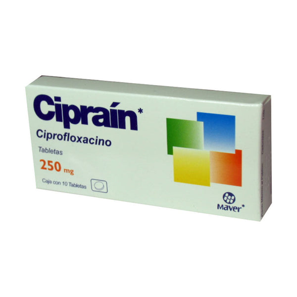 Ciprofloxacino 250 mg. tabletas con 10 (ciprain) *a