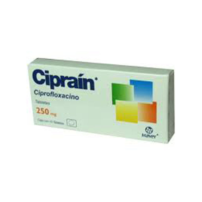 Ciprofloxacino 500 mg. tabletas con 10 (ciprain) *a