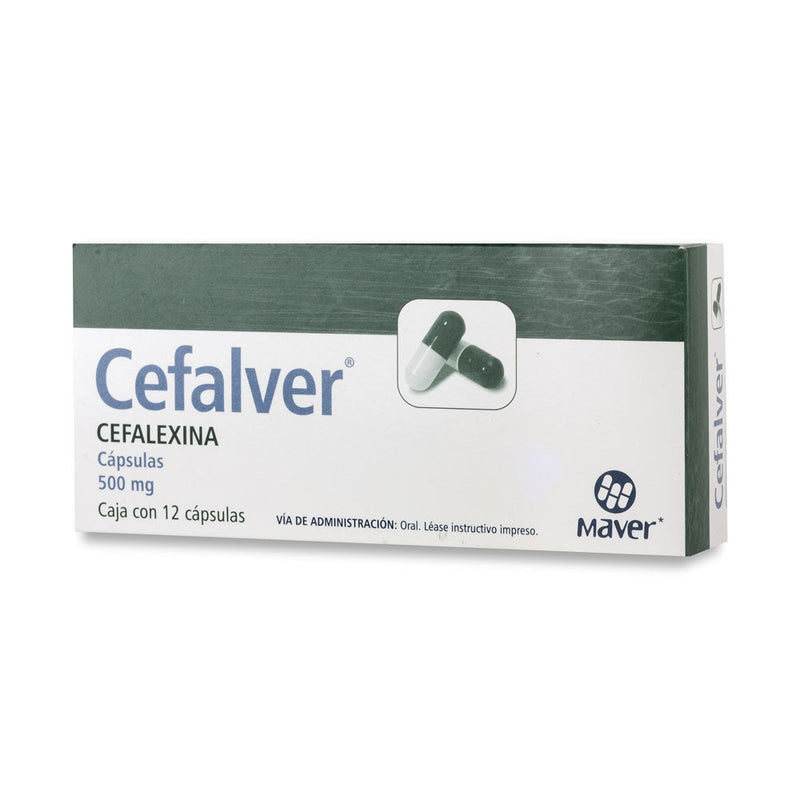 Cefalexina 500mg capsulas con 12 (cefalver)