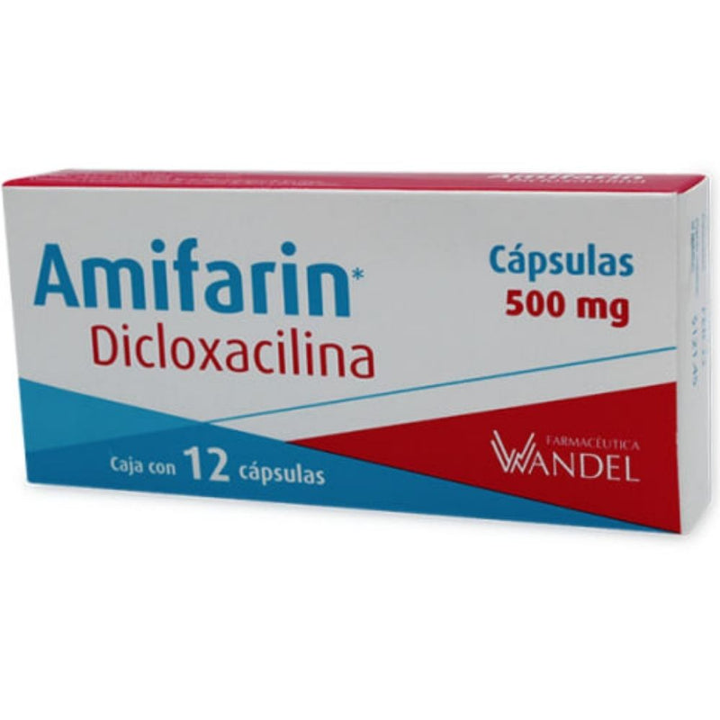 Dicloxacilina 500 mg cap con 12 (amifarin)