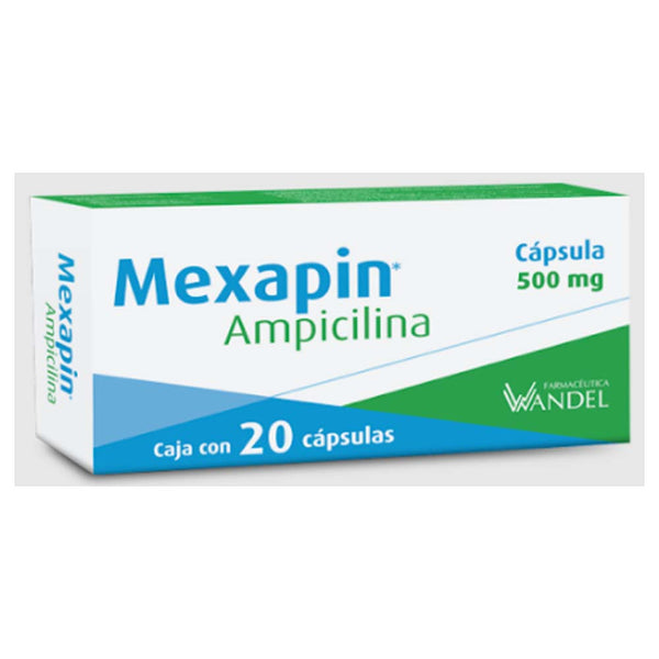 Ampolletasicilina 500 mg. tabletas con 20 (mexapin)