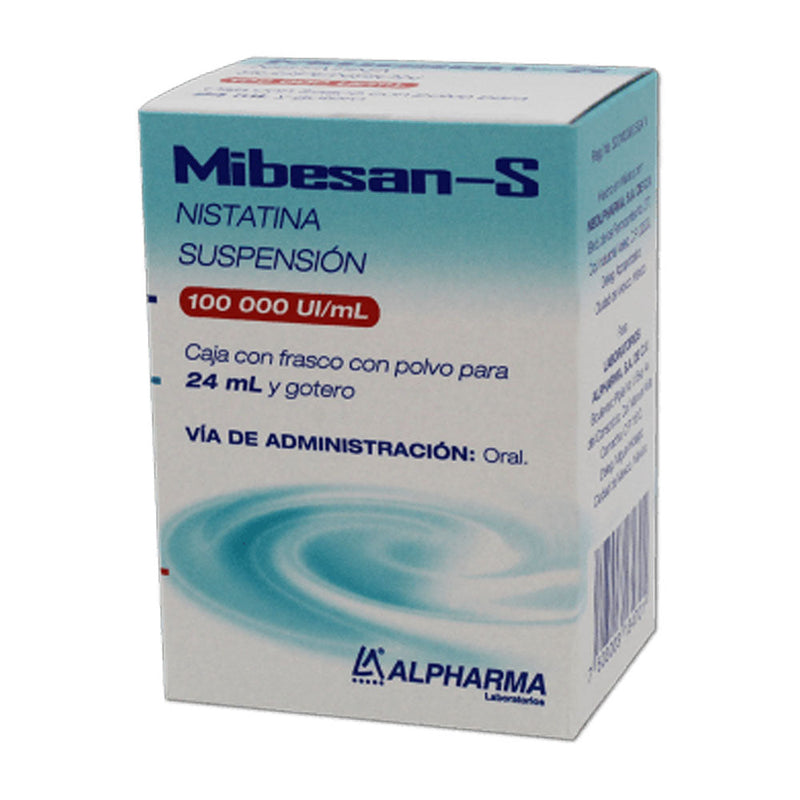 Nistatina 100,000 ui suspension 24ml (mibesan-s)