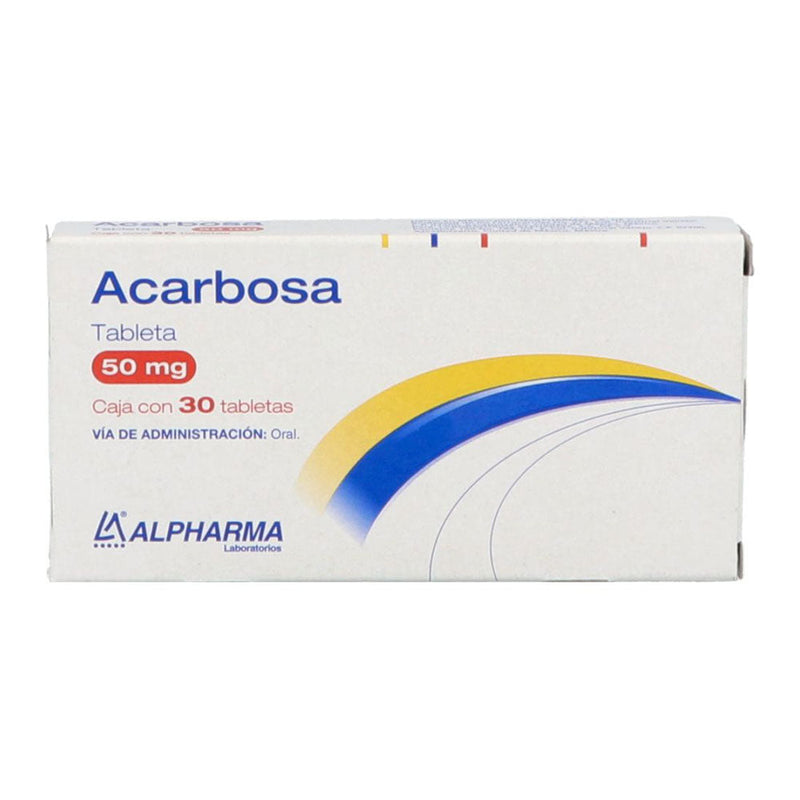 Acarbosa 50mg tabletas con 30 (alpharma)