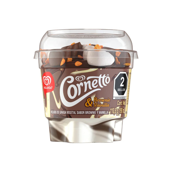 Cornetto copa brownie vainilla