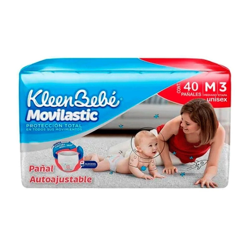 Pañal kbb movilastic unisex m e3 40 piezas