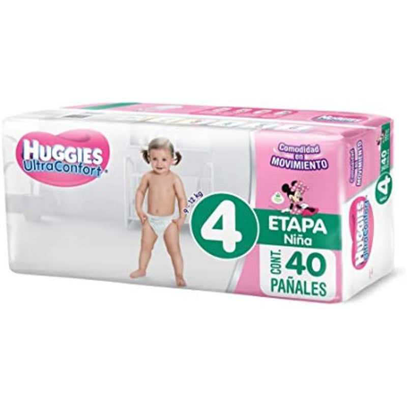 Pañal huggies ultra nina e4 40 piezas