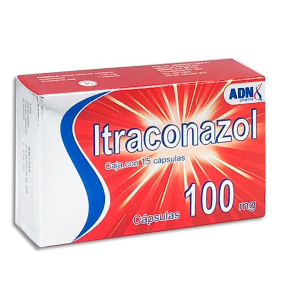 Itraconazol 100 mg grageas con 15 (adn)