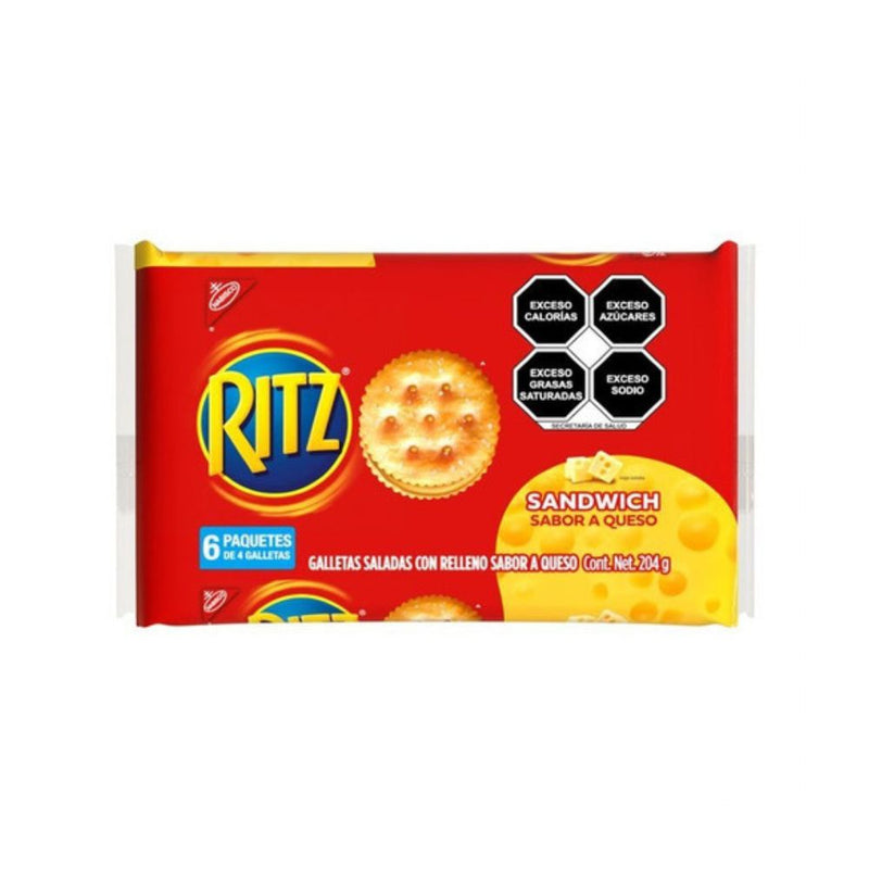 Ritz queso galletas dispaly con 6