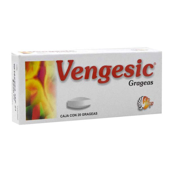Metocarbamol-butazolidina-dexametasona 100 mg./0.5 mg./200 mg./200 mg grageas con 20 (vengesic)