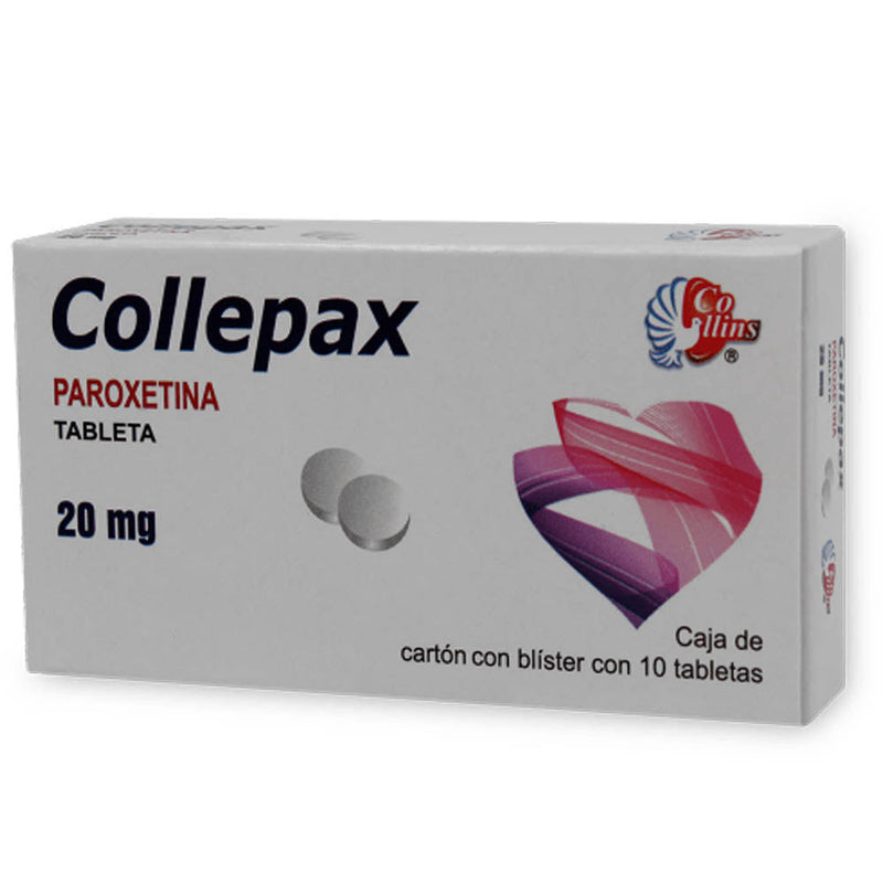 Paroxetina 20mg tabletas con 10 (collepax)