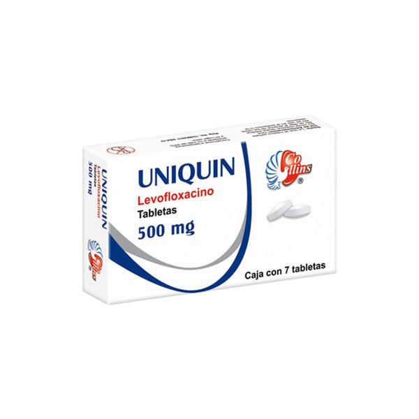 Levofloxacino 500 mg. tabletas con7 (uniquin)