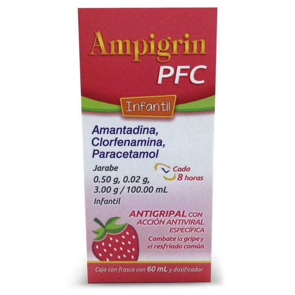 Amantadina-clorfenamina-paracetamol 0.50 g./0.02 g./3 g./100 ml. jarabe infantil 60ml (ampolletasigrin pfc)