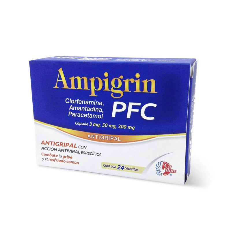 Clorfenamina-amantadina-paracetamol 2.5/0.01/1.5 g capsulas con 24 (ampolletasigrin pfc)