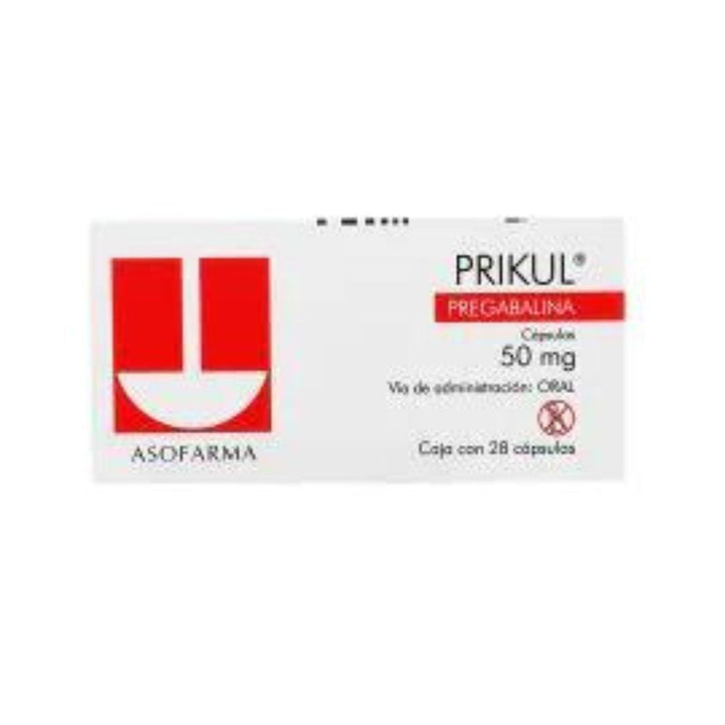 Prikul pregabalina 28capsulas 50mg