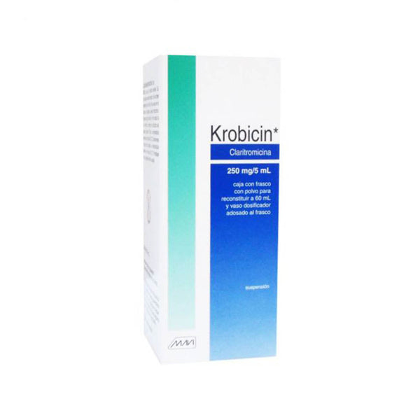 Claritromicina 250 mg suspension 60ml (krobicin) *a