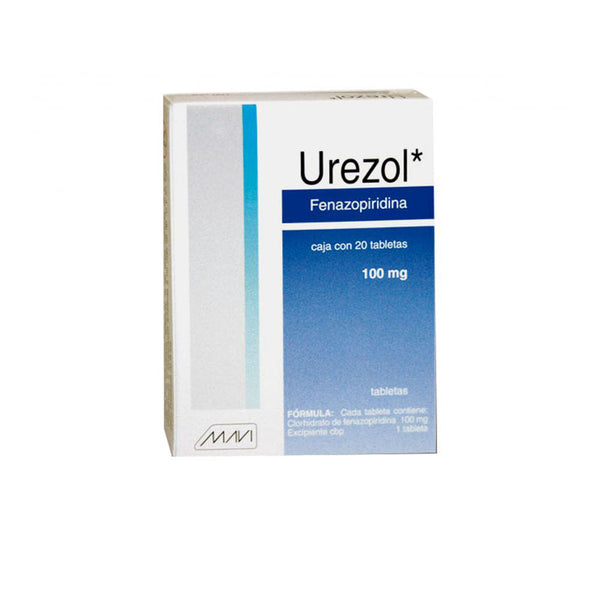 Fenazopiridina 100mg tabletas con 20 (urezol)