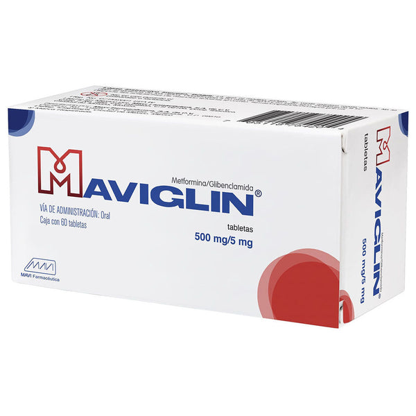 Metformina-glibenclamida 500/5mg tabletas con 60 (maviglin)