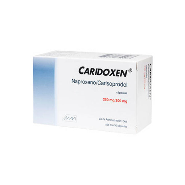 Naproxeno-carisoprodol 250/200 mg capsulas con 30 (caridoxen)