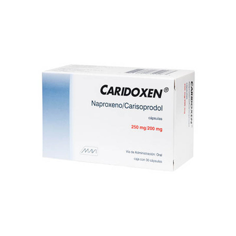 Naproxeno-carisoprodol 250/200 mg capsulas con 30 (caridoxen)