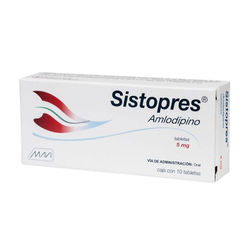Amlodipino 5 mg tabletas con 10 (sistopres)