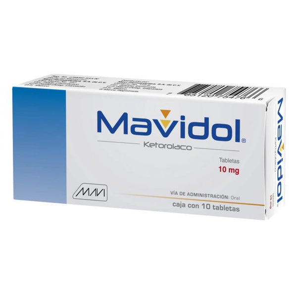 Ketorolaco 10 mg tabletas con 10 (mavidol)