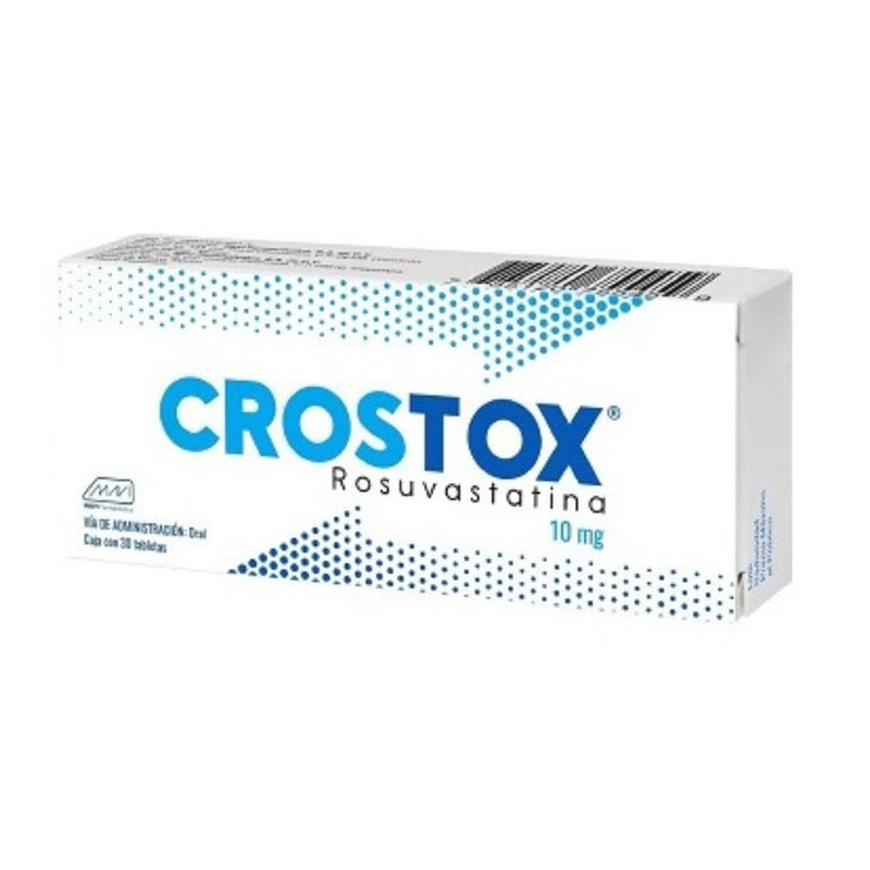 Rosuvastatina 10 mg tabletas con 30 (crostox)
