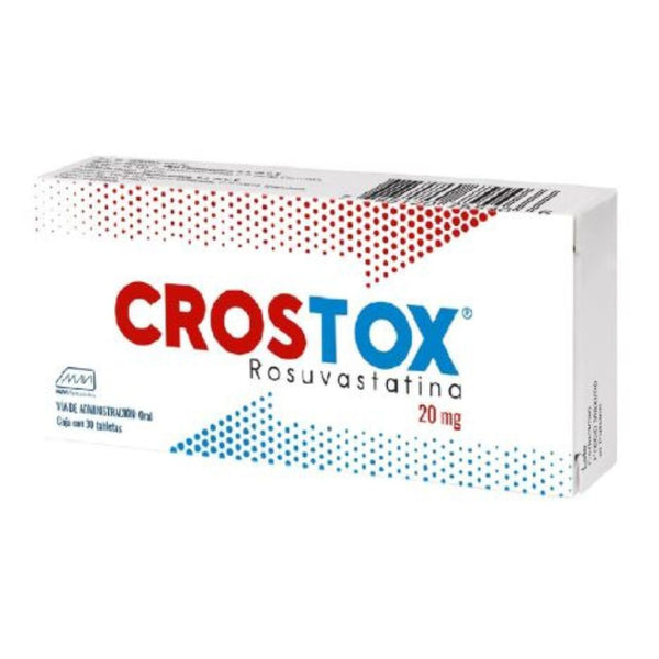 Rosuvastatina 20 mg tabletas con 30 (crostox)