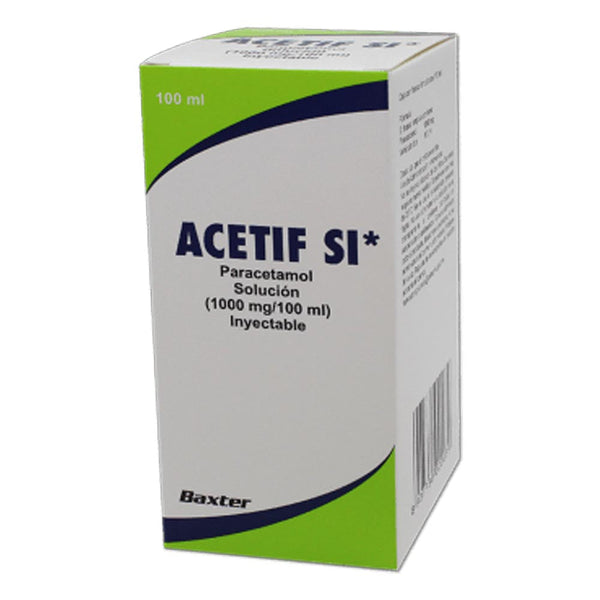 Paracetamol 1 gr ampolletas con 1(acetif "si")