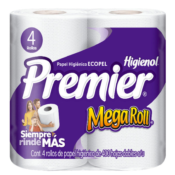 Papel higienico premier con 4 piezas